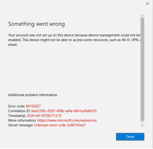 M365 ERROR CODE 80192EE7 Solution ERROR CODE 80192EE7 Solution