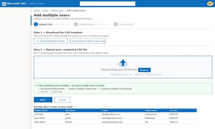 Bulk User Creation via CSV in Microsoft 365 4 image 13